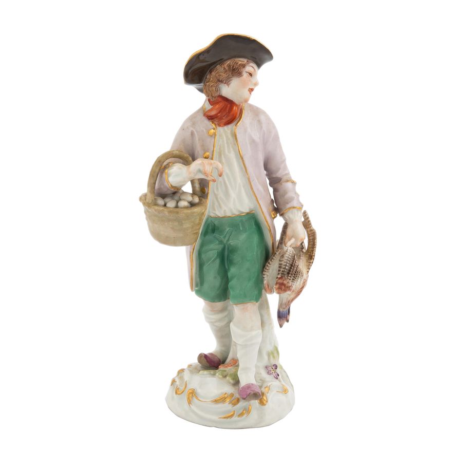 Figurka Sprzedawca drobiu, z serii Cris de Paris, Miśnia, po 1934 r.
