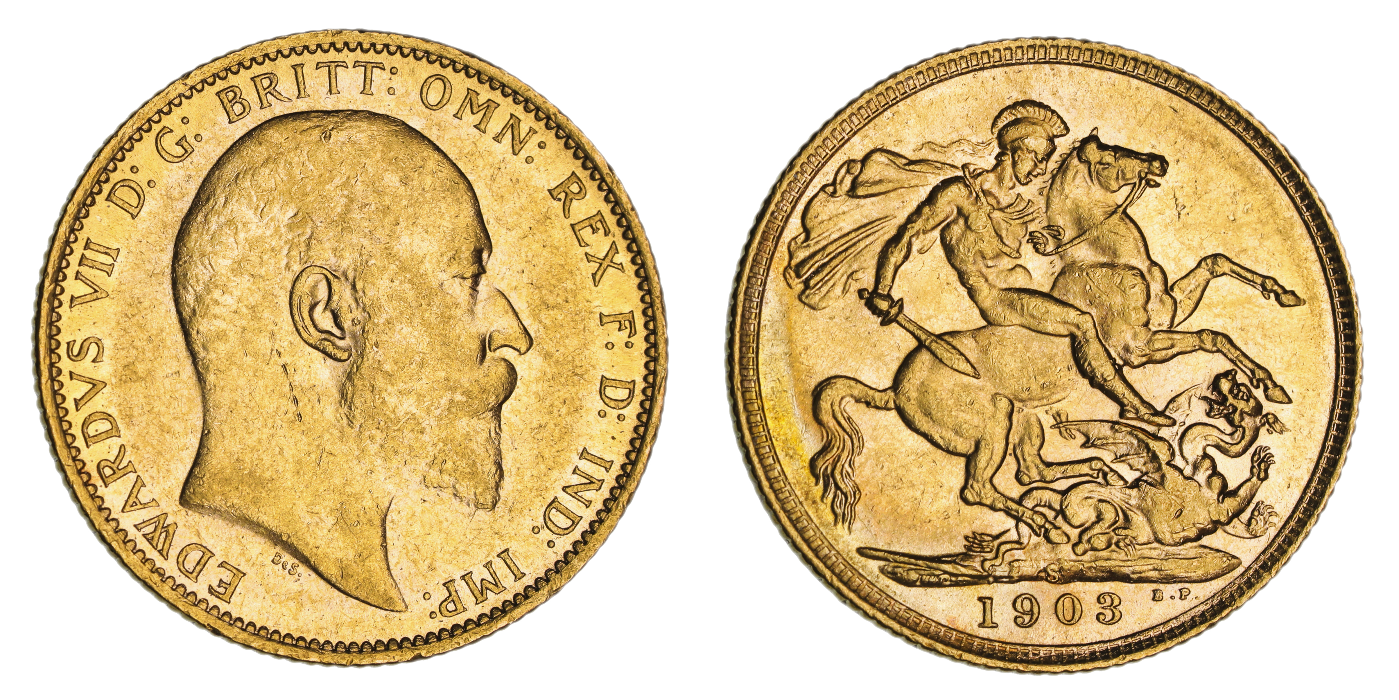 Edward VII, St. George Reverse - Sydney Mint, Sovereign, 1903, EF