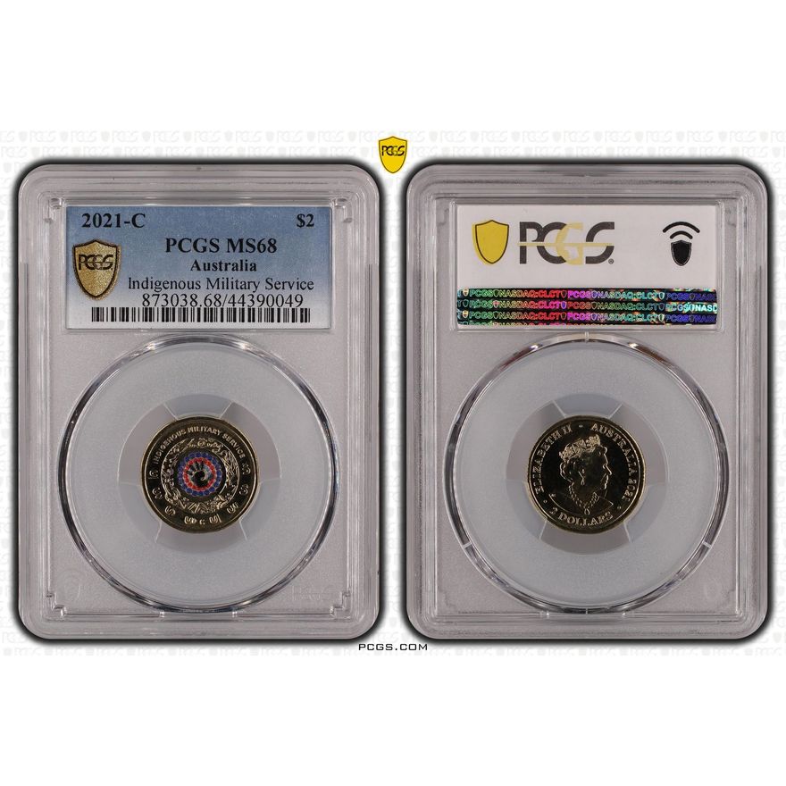 Indigenous Military Service - Colorized, Two Dollar, 2021-C, PCGS MS68