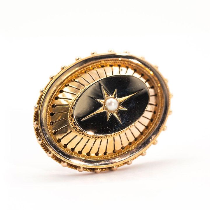 Victorian Antique Mourning Brooch