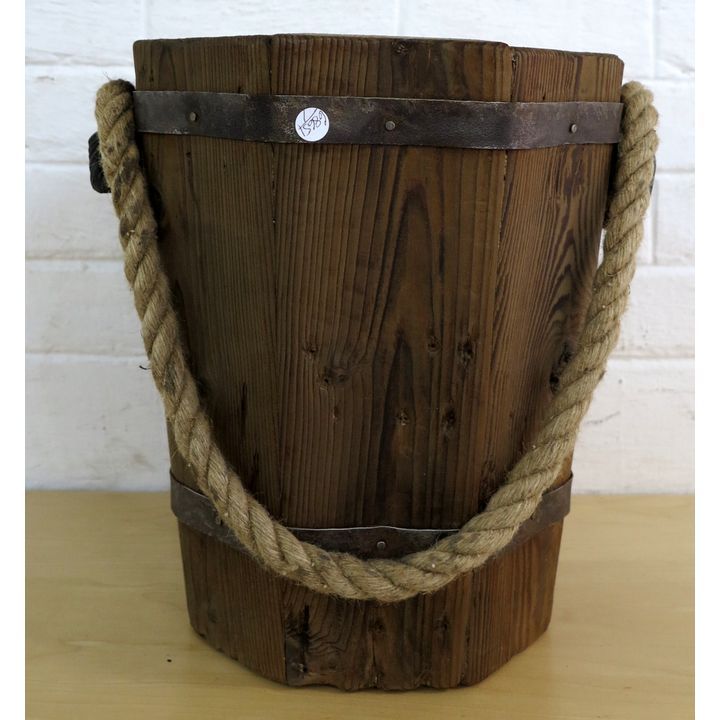 VINTAGE WOOD PAIL
