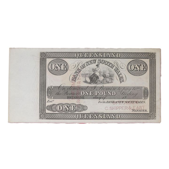 Bank of New South Wales, One Pound, 18--, aUNC