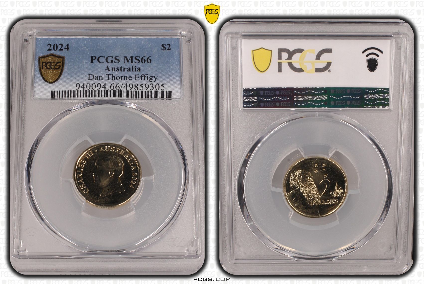 Charles III, Dan Thorne Effigy , Two Dollar, 2024, PCGS MS66