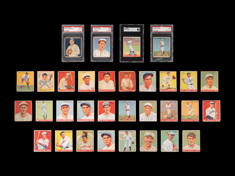 A Group of 1933 and 1938 Goudey Baseball Cards,