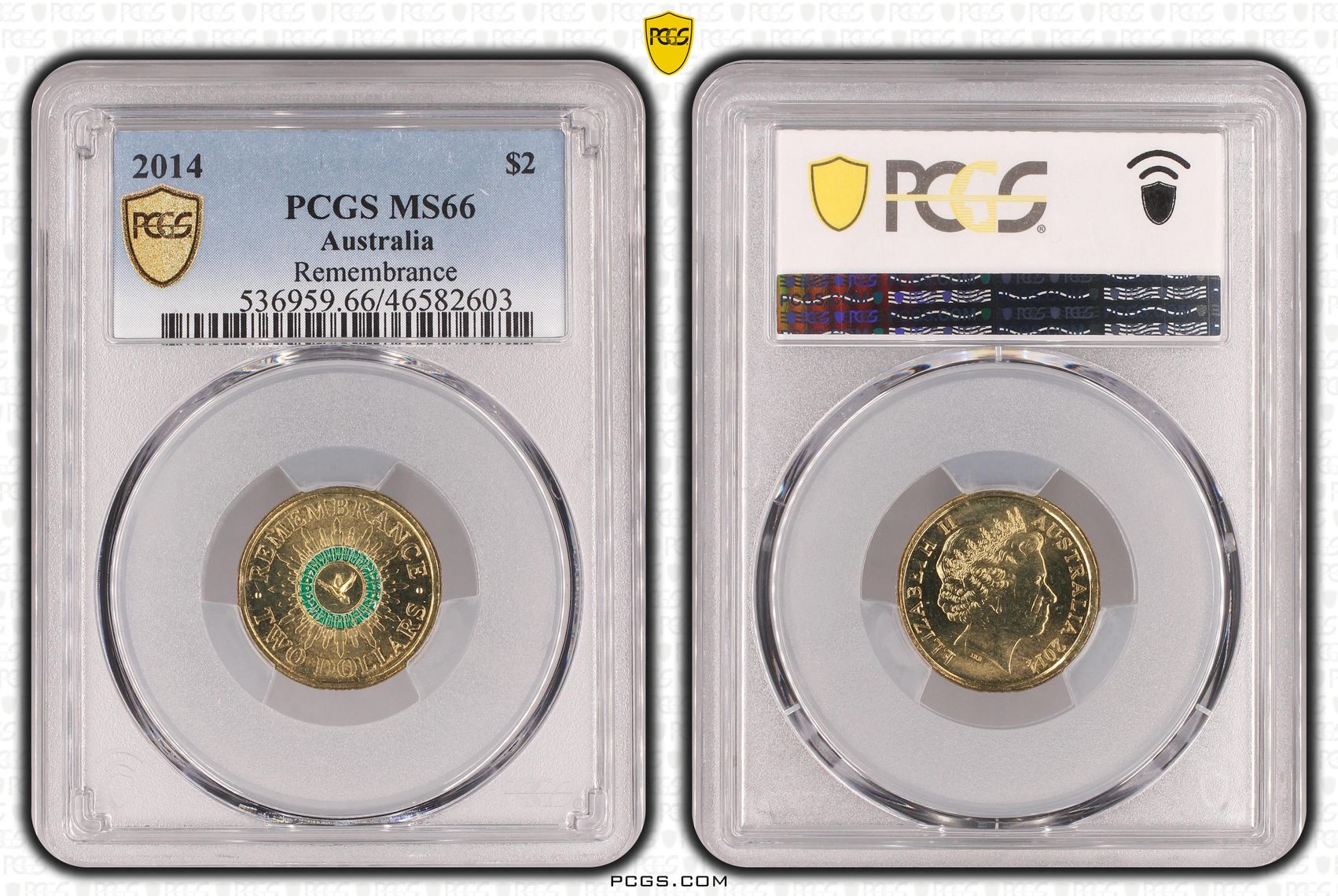 Remembrance, Two Dollar, 2014, PCGS MS66