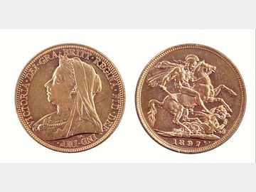 1897 VICTORIA OLD HEAD MELBOURNE MINT GOLD SOVEREIGN