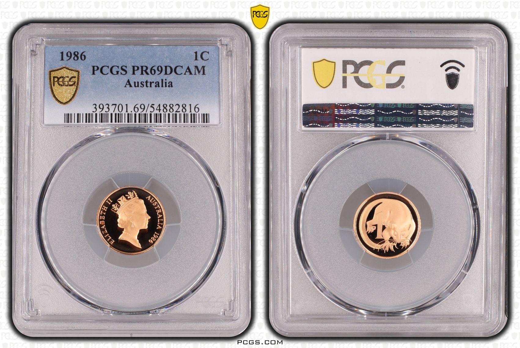 One Cent, 1986, Pcgs Pr69dcam