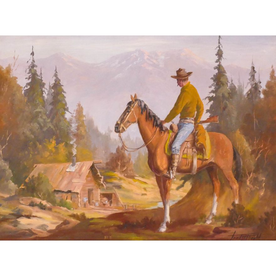 Fred Oldfield   ''Ranger'' Oil on Canvas