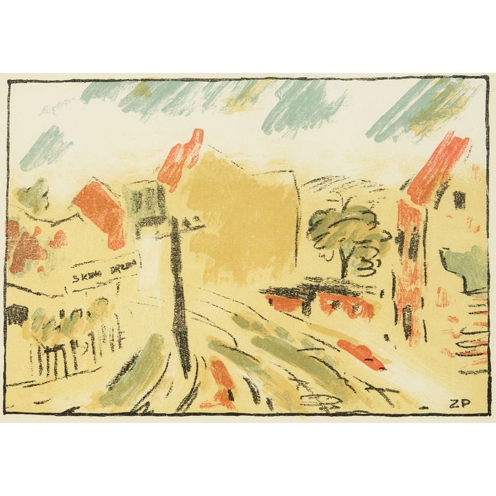 Zbigniew Pronaszko | Ulica w Suchej z teki "Czartak. Zbór poetów w Beskidzie. Poezje i proza", 1928 r.