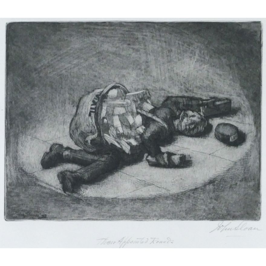 John Sloan ''Their Appointed Rounds'' 1938 Etching