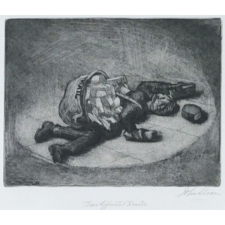 John Sloan ''Their Appointed Rounds'' 1938 Etching