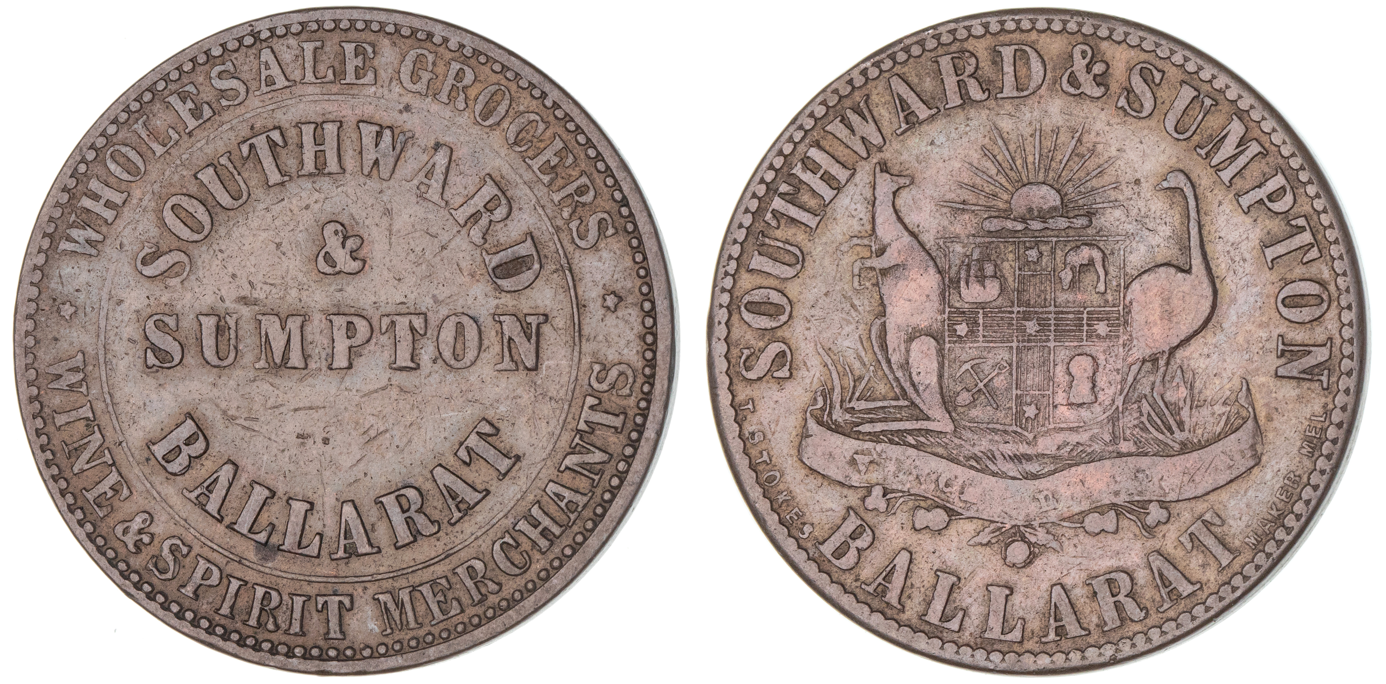 494 · Southward & Sumpton, Ballarat, Vic., Penny, ND, aVF