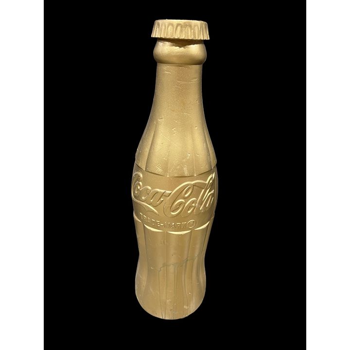 Large Styrofoam Gold Coca Cola Coke Bottle