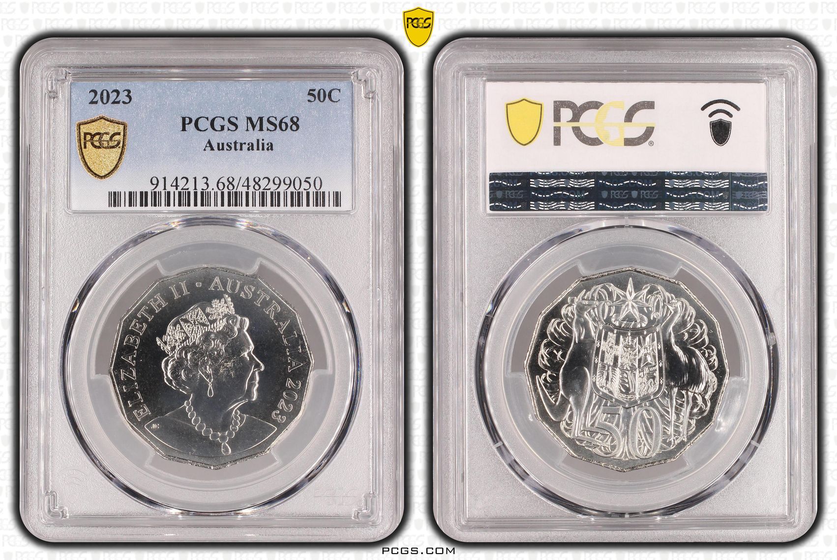 Elizabeth II, Fifty Cent, 2023, PCGS MS68