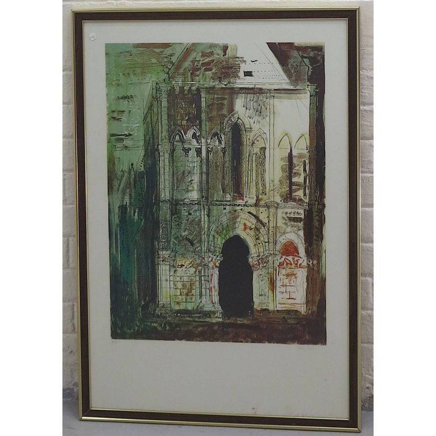 JOHN PIPER - LITHOGRAPH - MONTPELLIER-DE-DIDONNE, CHARENTE, signed proof SOLD Subject to Confirmation