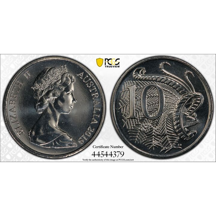 2019 Australia Ten Cent, 10c A. Machin Effigy PCGS - MS68 -379