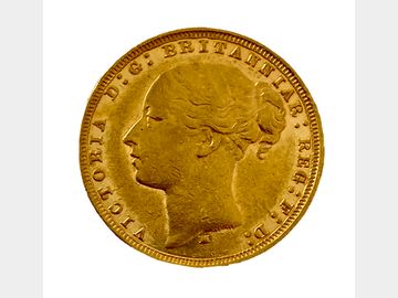 1879 Queen Victoria Young Head Melbourne Mint George & Dragon Gold Sovereign.