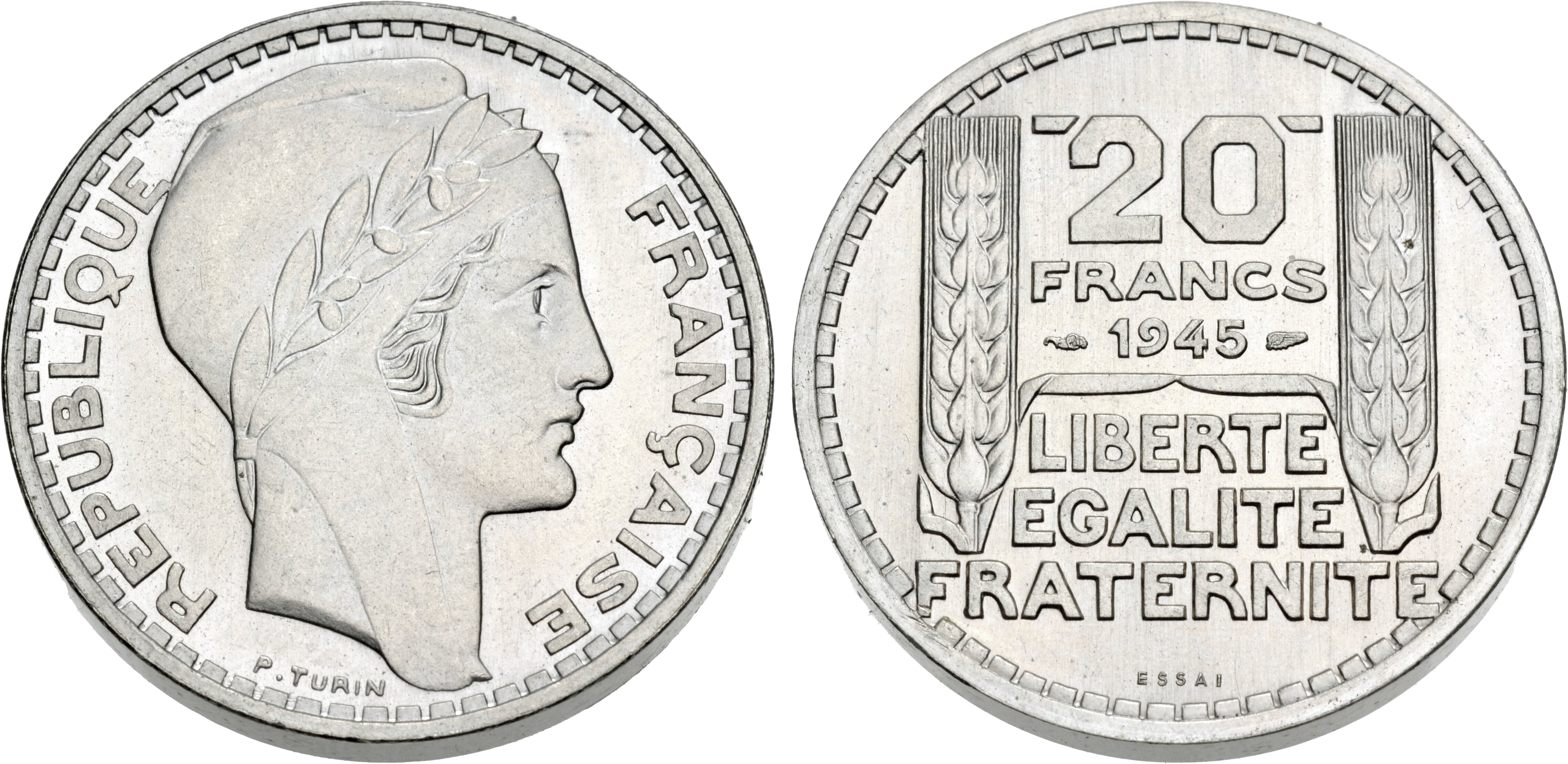 最新最全の FRANCE, 20 de Essai NI Piedfort 1947-1959. Republic. Fourth 洋書