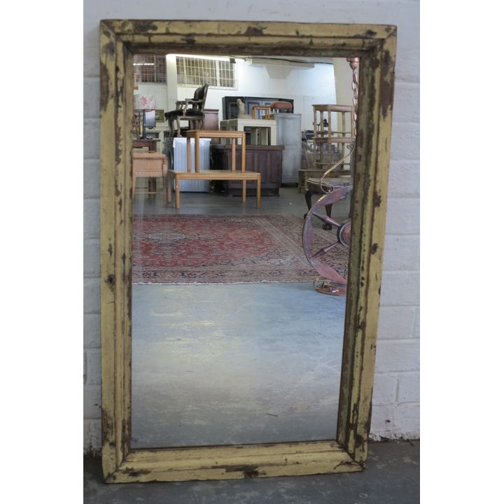 INDIAN PAINTED TEAK FRAMED MIRROR