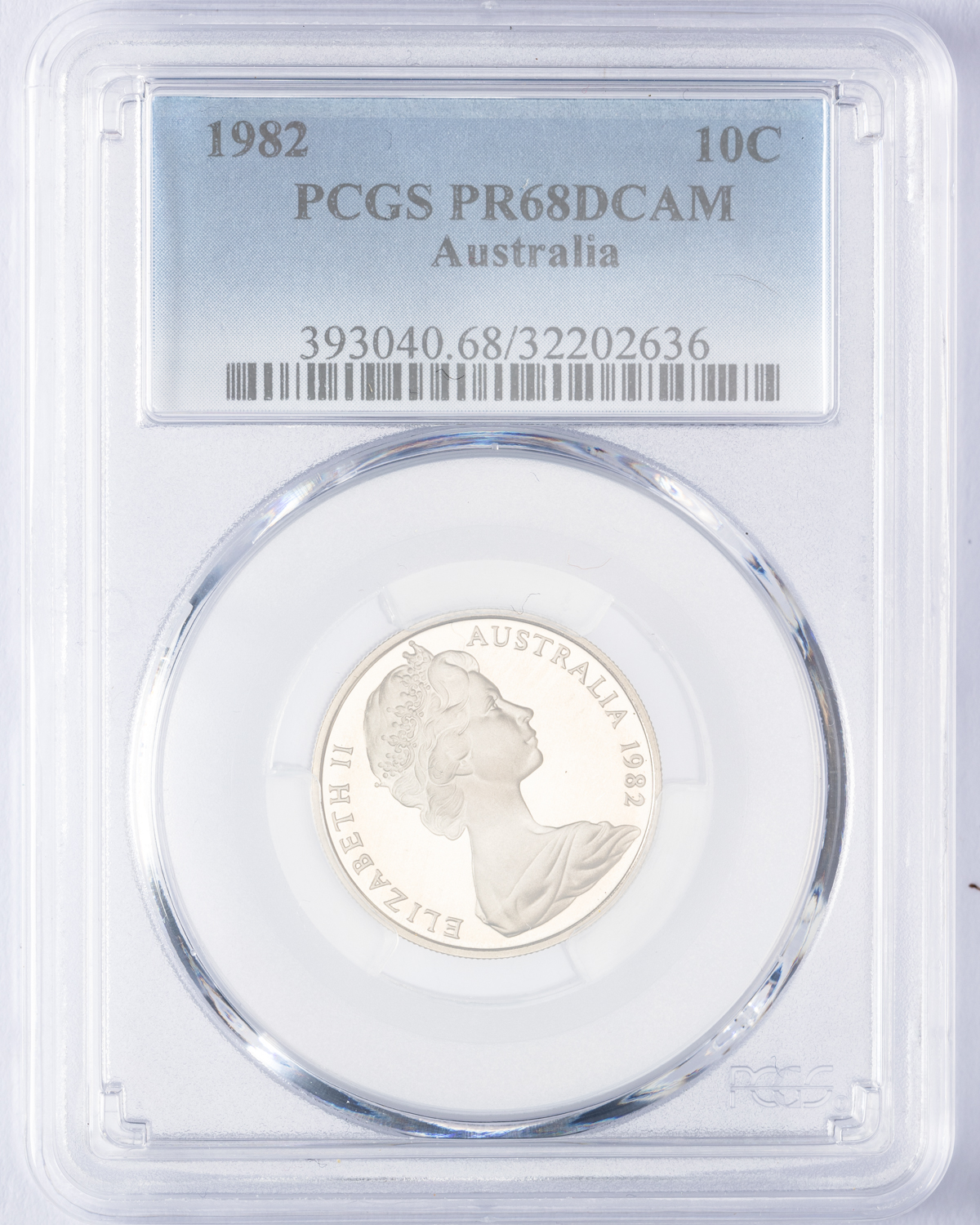 Elizabeth II, Ten Cent, 1982, PCGS PR68DCAM