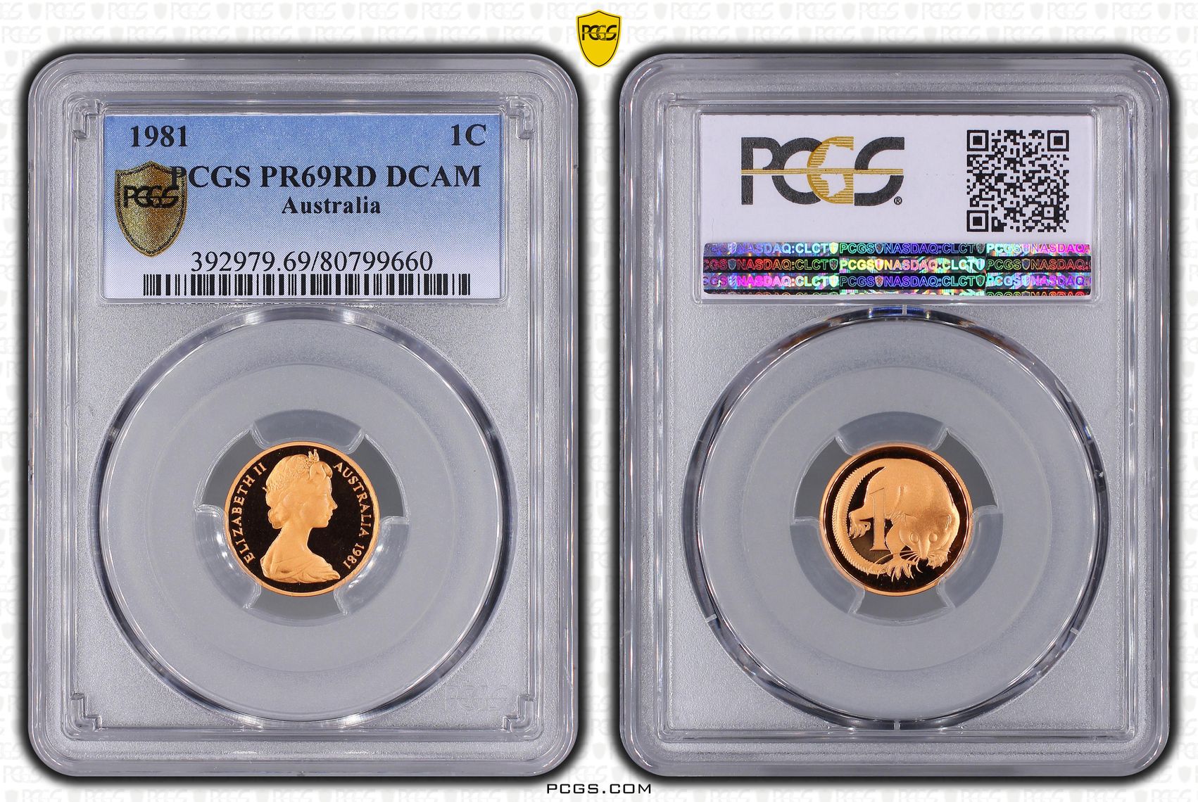 One Cent, 1981, Pcgs Pr69dcam