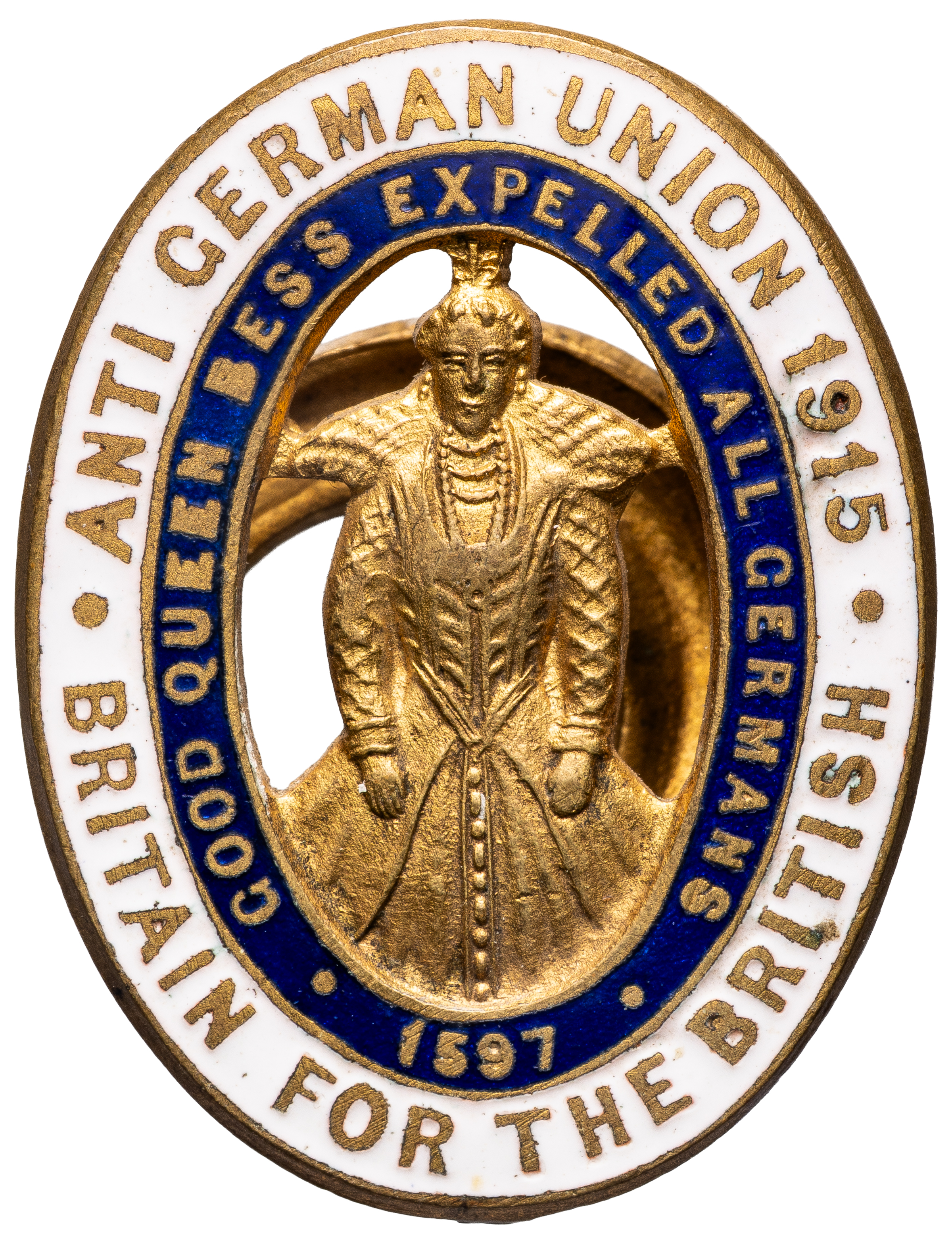 Great Britain, Anti German Union - Political Badge, 1915, EF