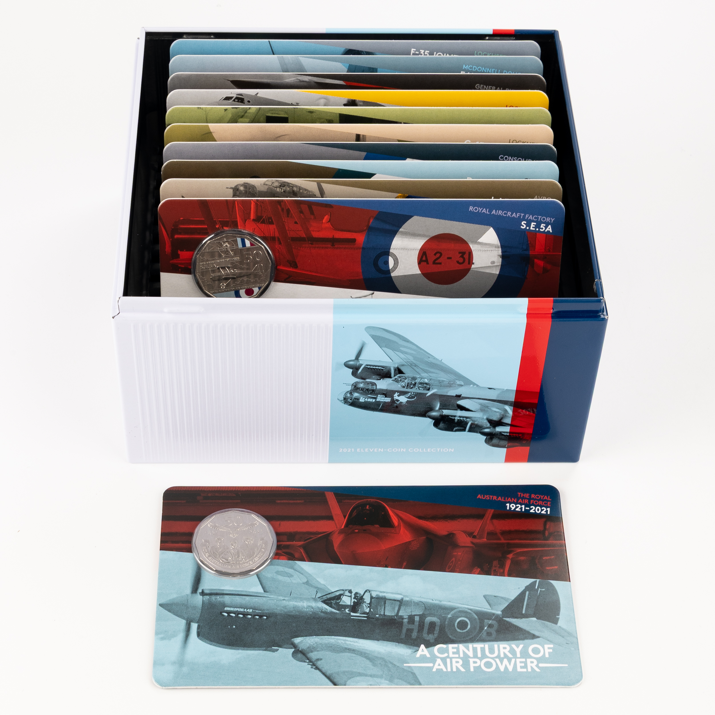 Elizabeth II, RAM- RAAF Centenary, A Century of Air Power, Fifty Cents, 2021, UNC