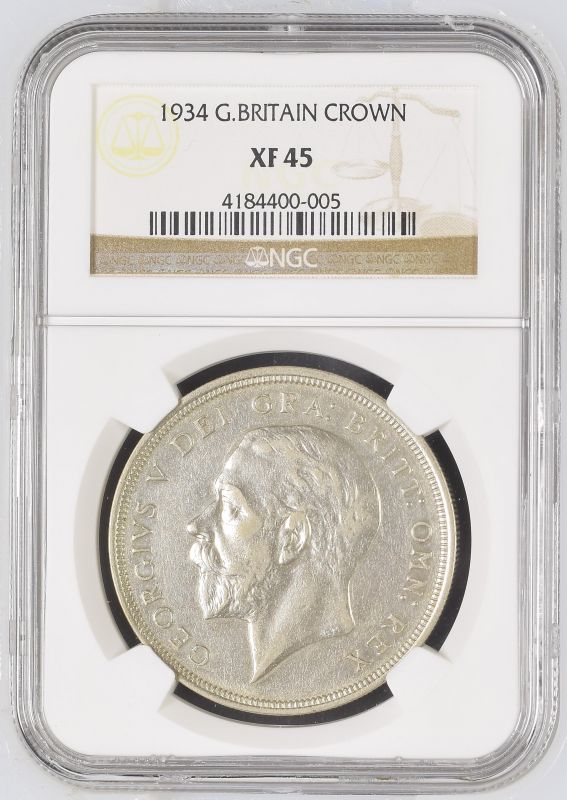 1844 G.Britain Crown XF 40 NGC認証