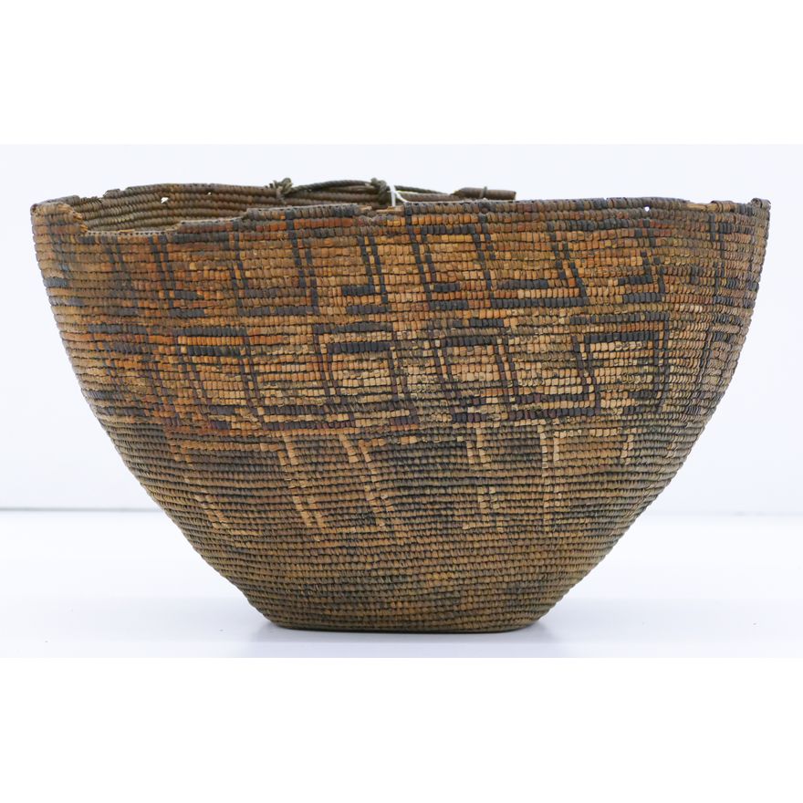 Antique Lillooet Indian Large Hard Basket
