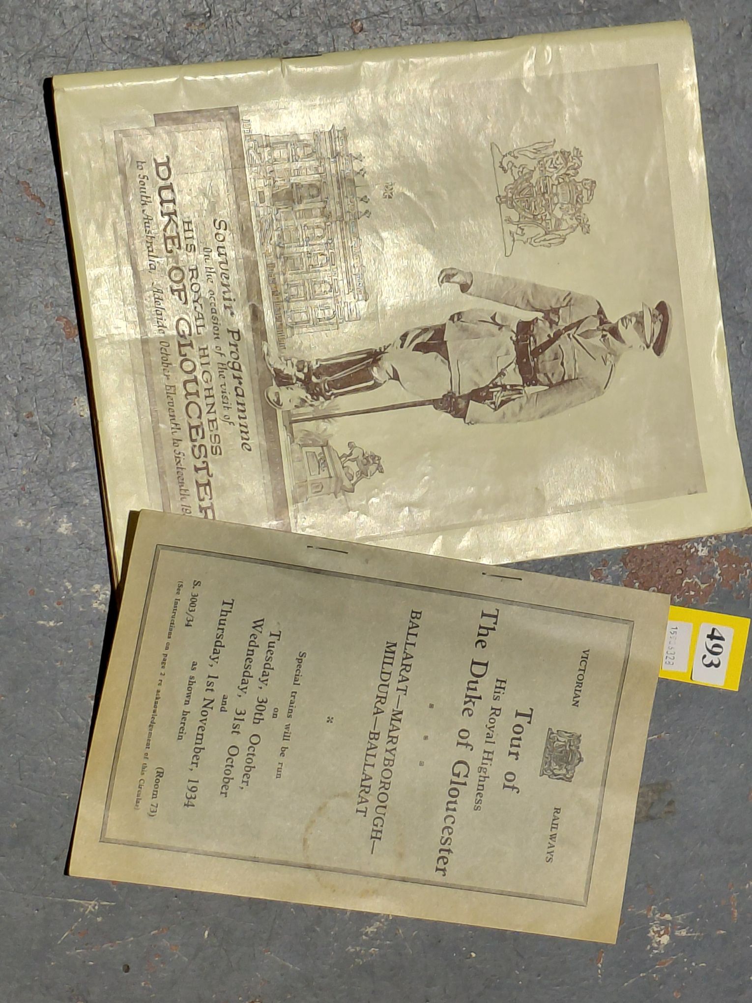 493 · SOUVENIR PROGRAMME