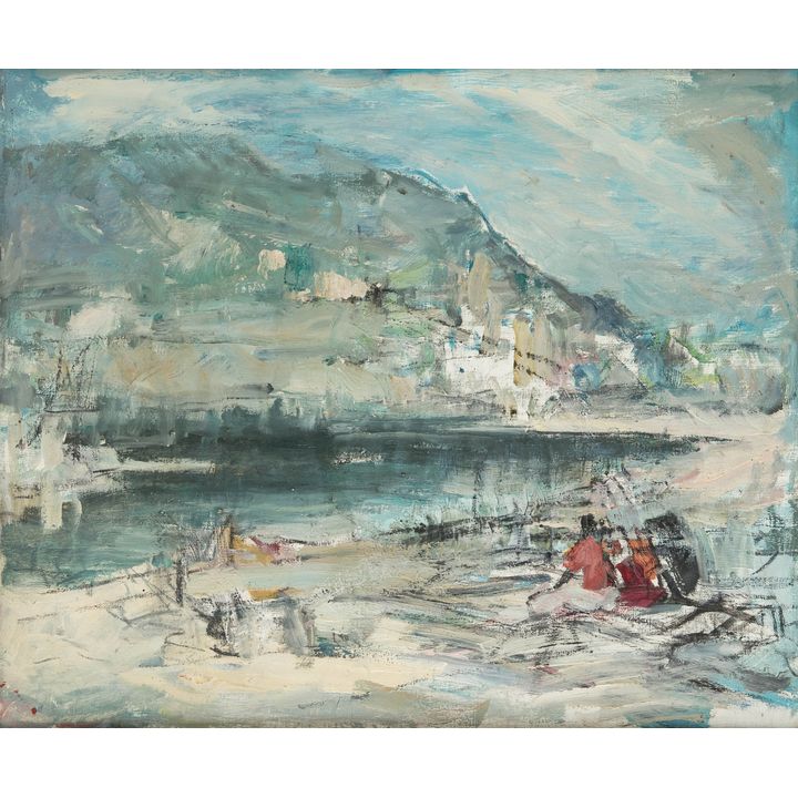 Marian Mokwa | Rybacy nad jeziorem