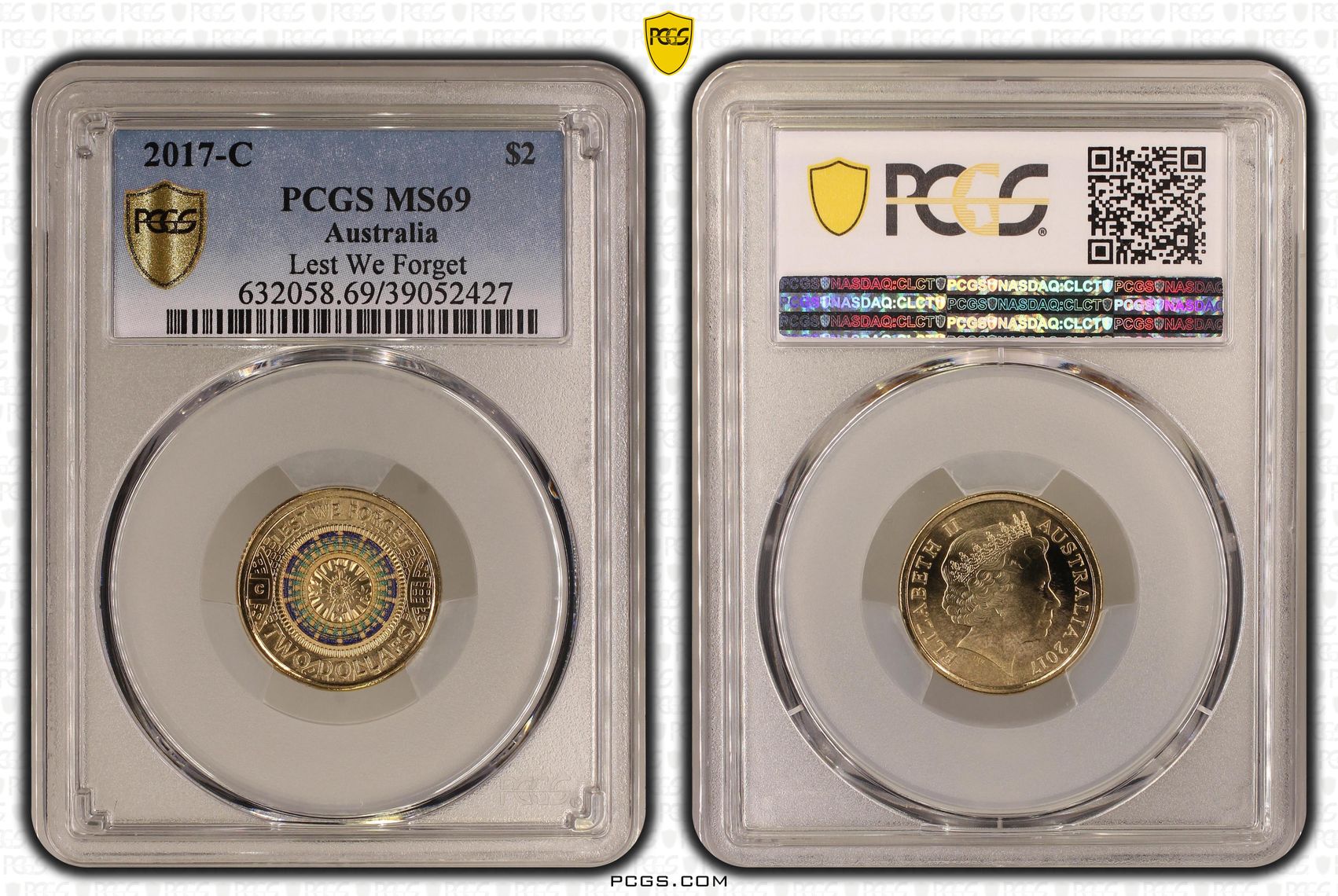 Lest We Forget Colorized, Two Dollar, 2017-C, PCGS MS69