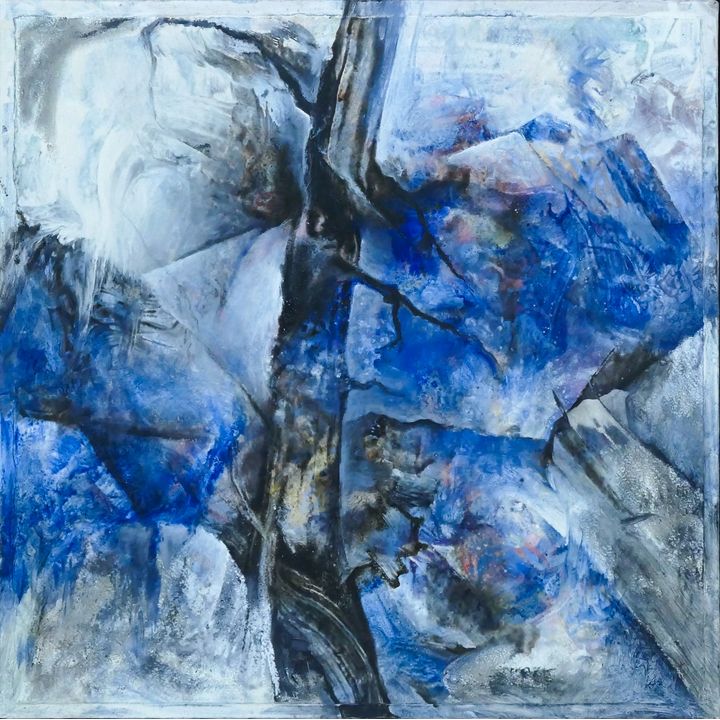 Neil Meitzler ''Dead Tree'' (Blue) 2002 Casein on Paper