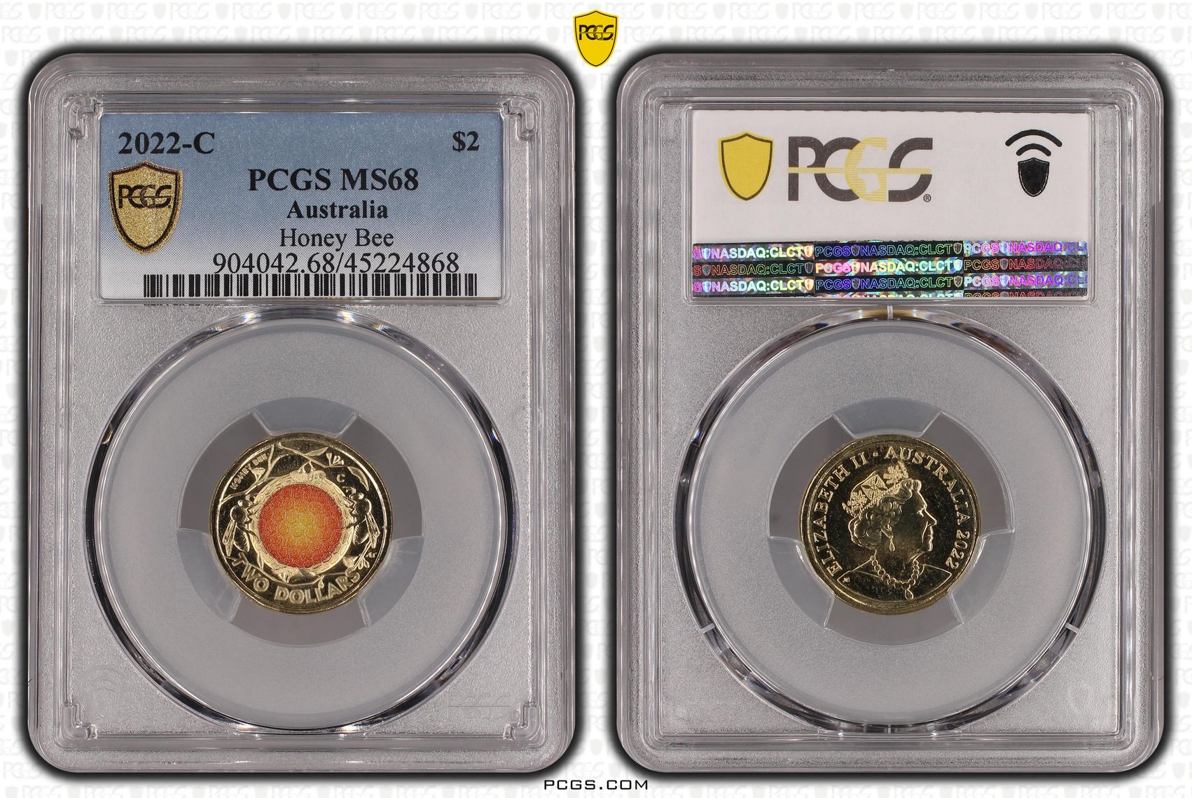 Elizabeth II, Honey Bee, Two Dollar, 2022-C, PCGS MS 68