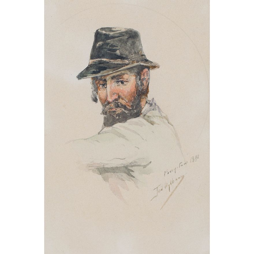 Tadeusz Rybkowski | Portret Żyda w kapeluszu, 1891