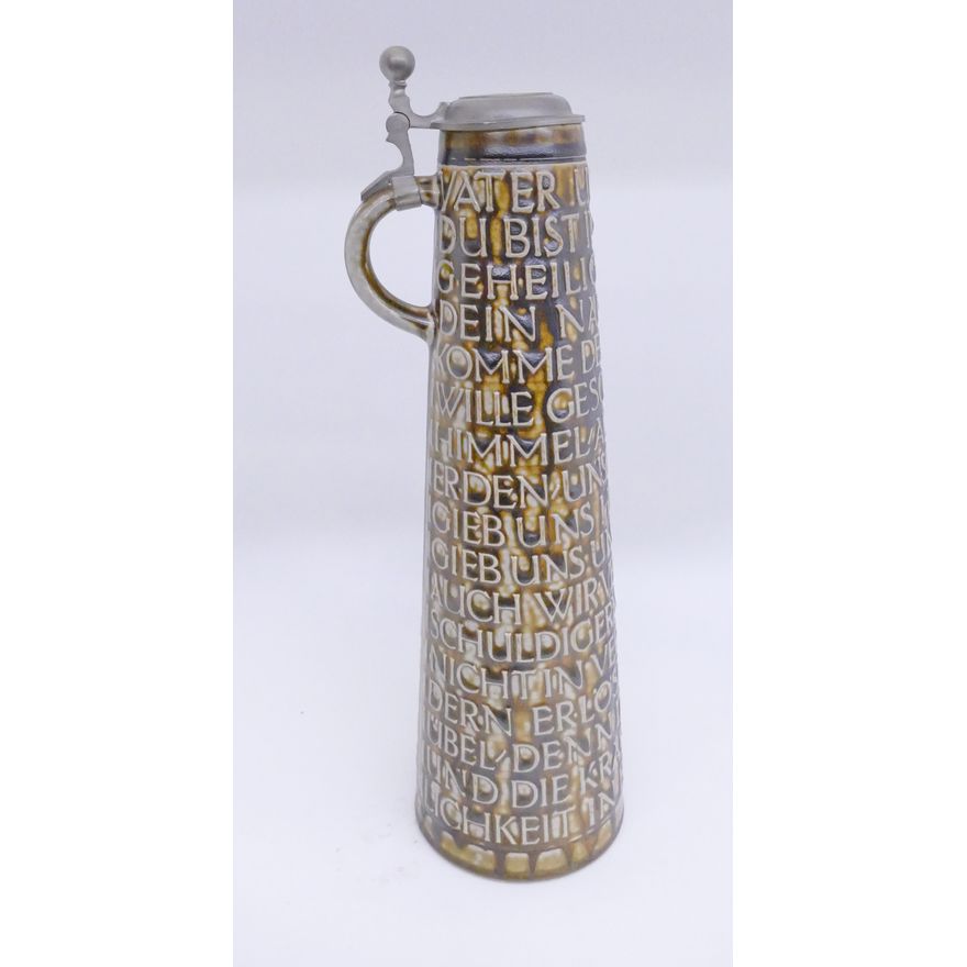 German Stoneware Tall Stein- 14''