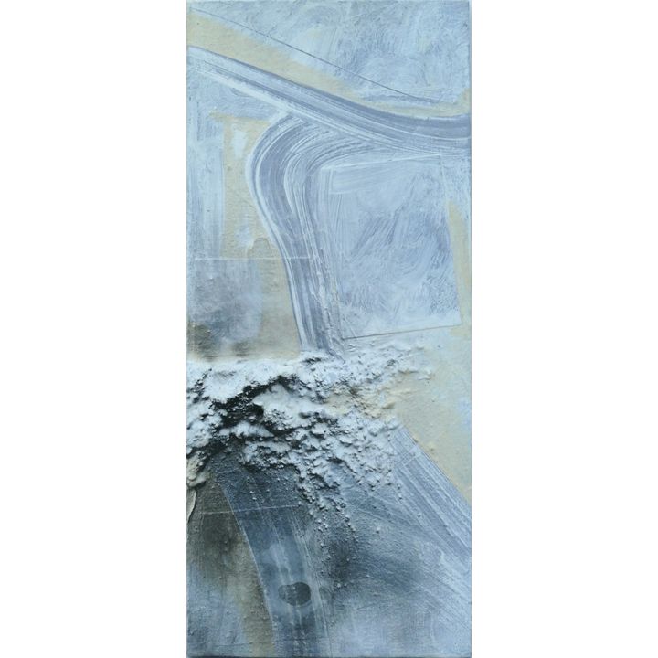 Neil Meitzler ''Formed Waterfall'' Oil with Relief on Canvas