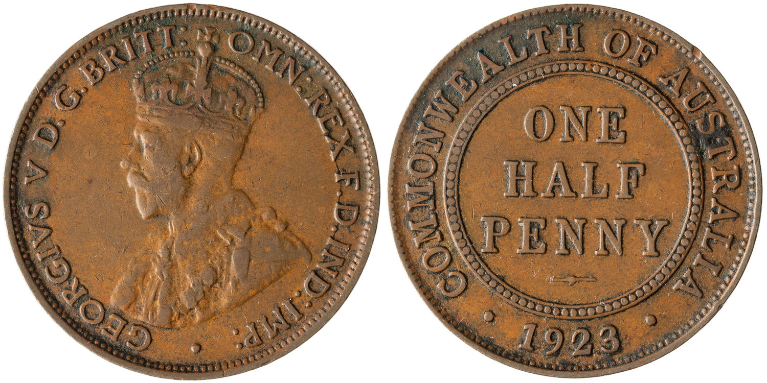 George V, Halfpenny, 1923, Fine