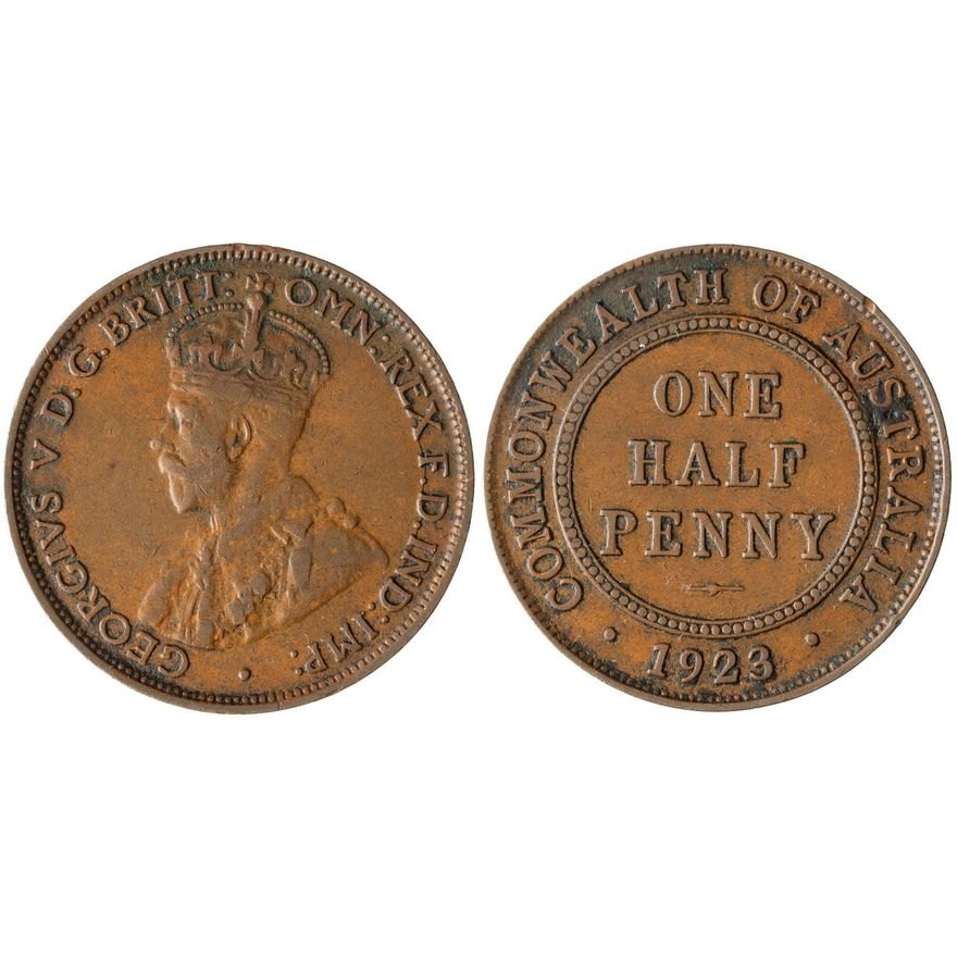George V, Halfpenny, 1923,  Fine