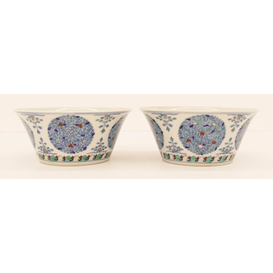 Pair Chinese Daoguang Doucai Bowls