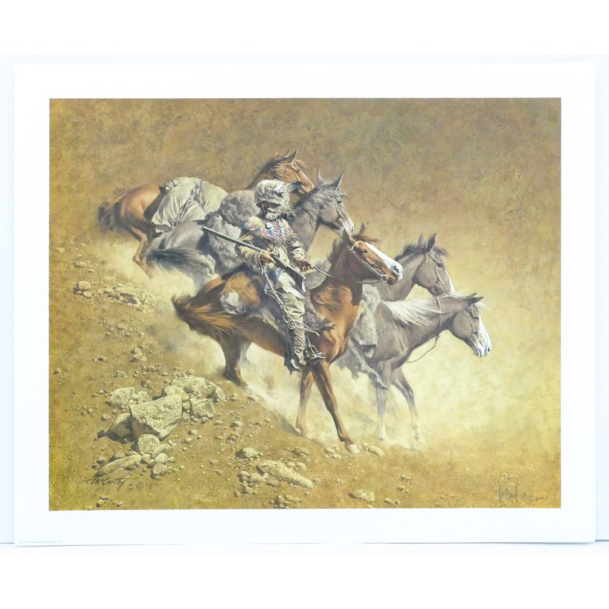 Frank McCarthy ''The Loner'' S/N Print in Portfolio 26''x22''