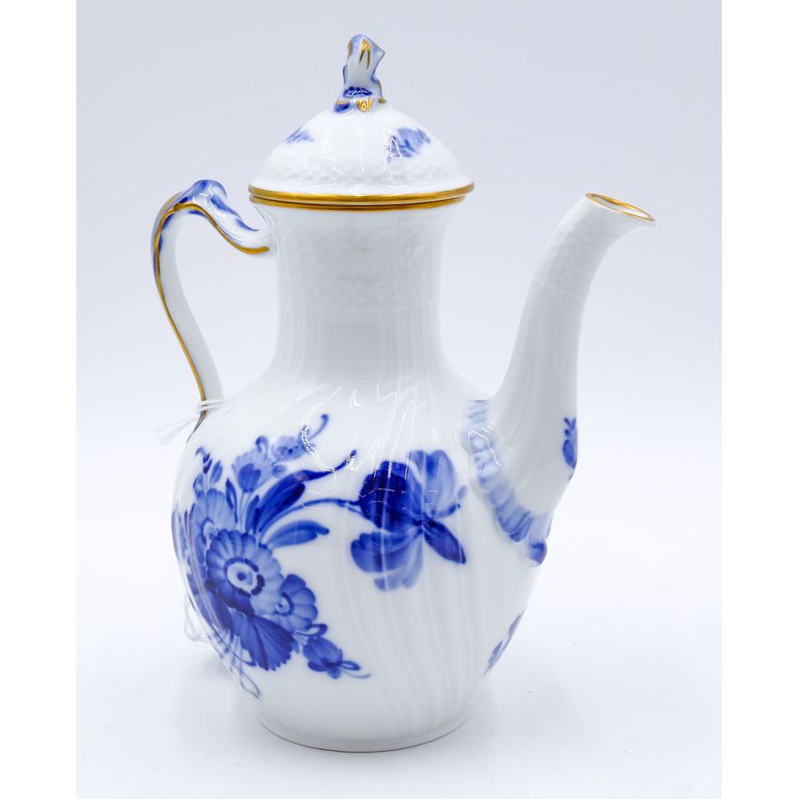 Royal Copenhagen 1516 Floral Porcelain Coffee Teapot 8''