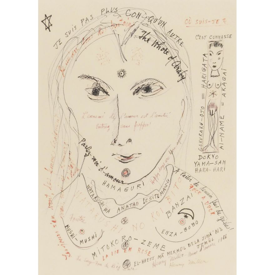 Henry Miller ''Insomnia Anno d'Amore'' 1966 Lithograph