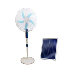 16 Solar Rechargeable Stand Fan With Panel | NOT TESTED/BASE CRACKED