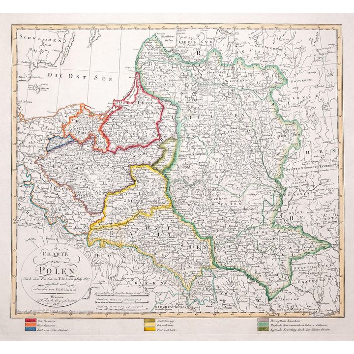 Franz Ludwig Güssefeld | Charte von Polen