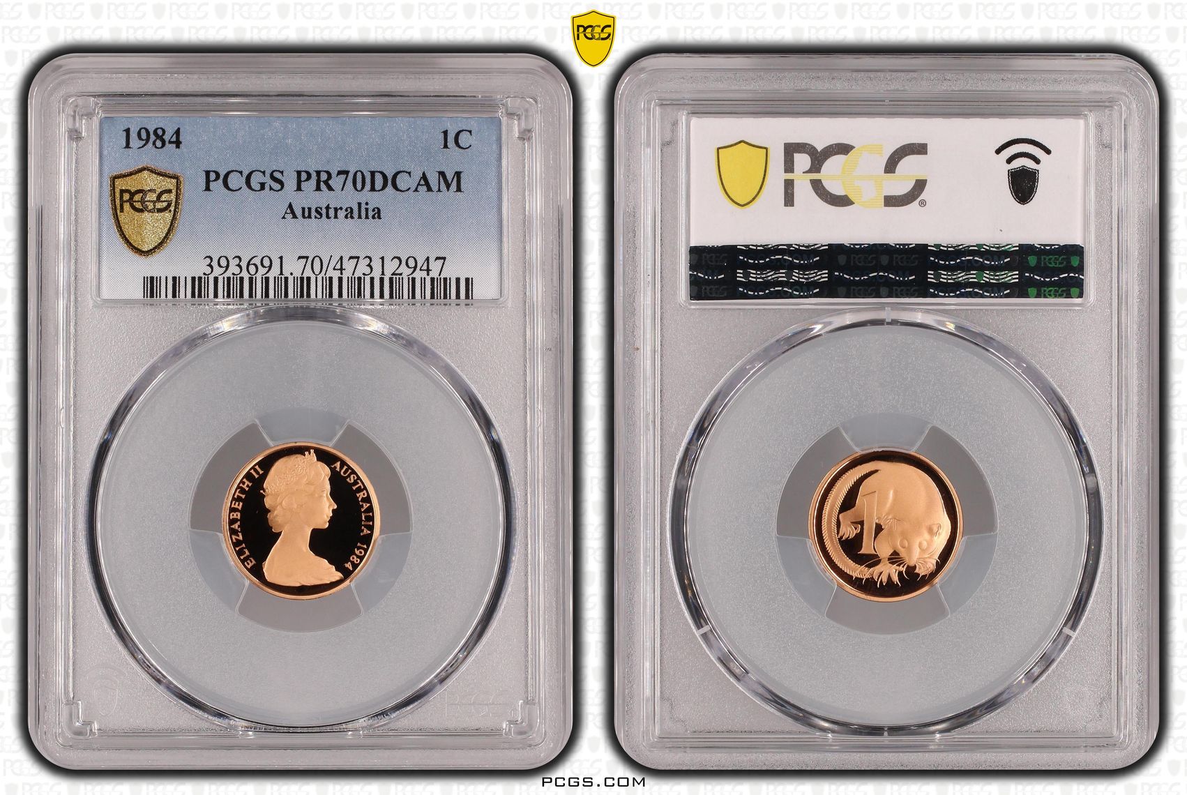 Elizabeth II, One Cent, 1984, PCGS PR70DCAM