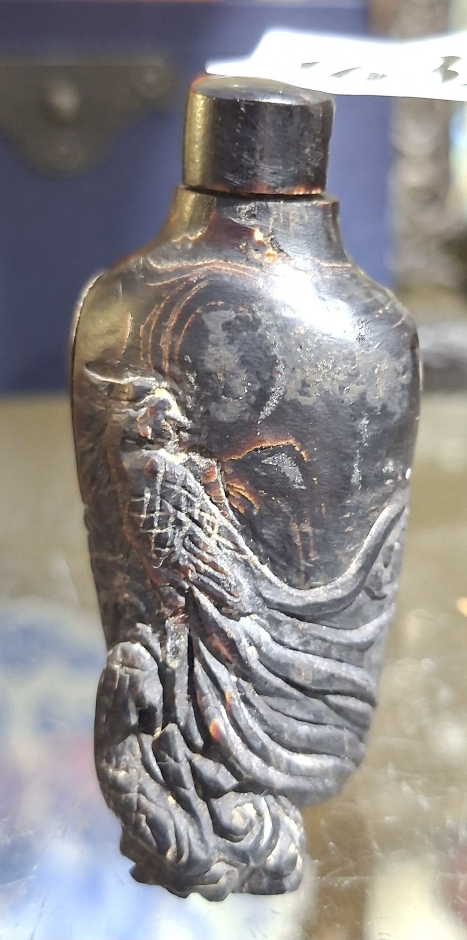 Carved Wooden Snuff Bottle