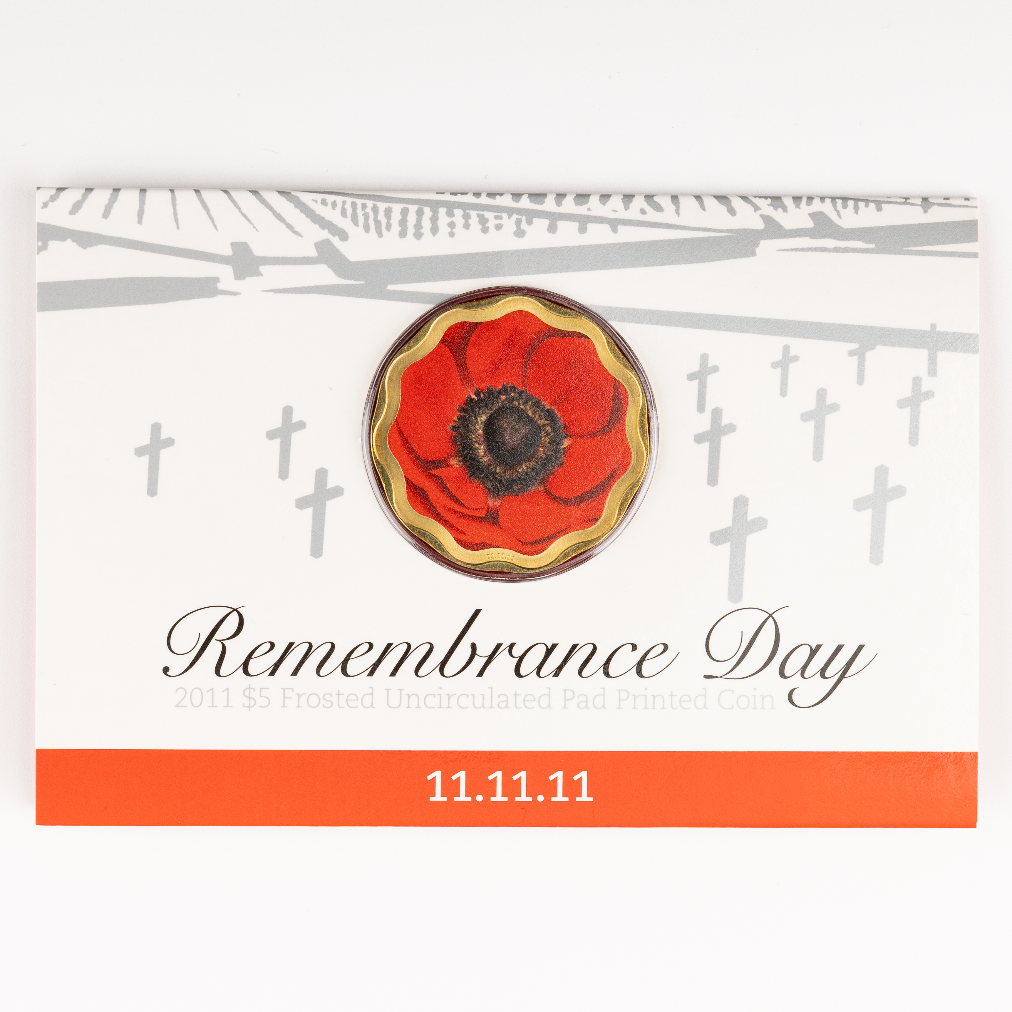 Elizabeth II, RAM - Remembrance Day, Five Dollars, 2011, UNC - FDC