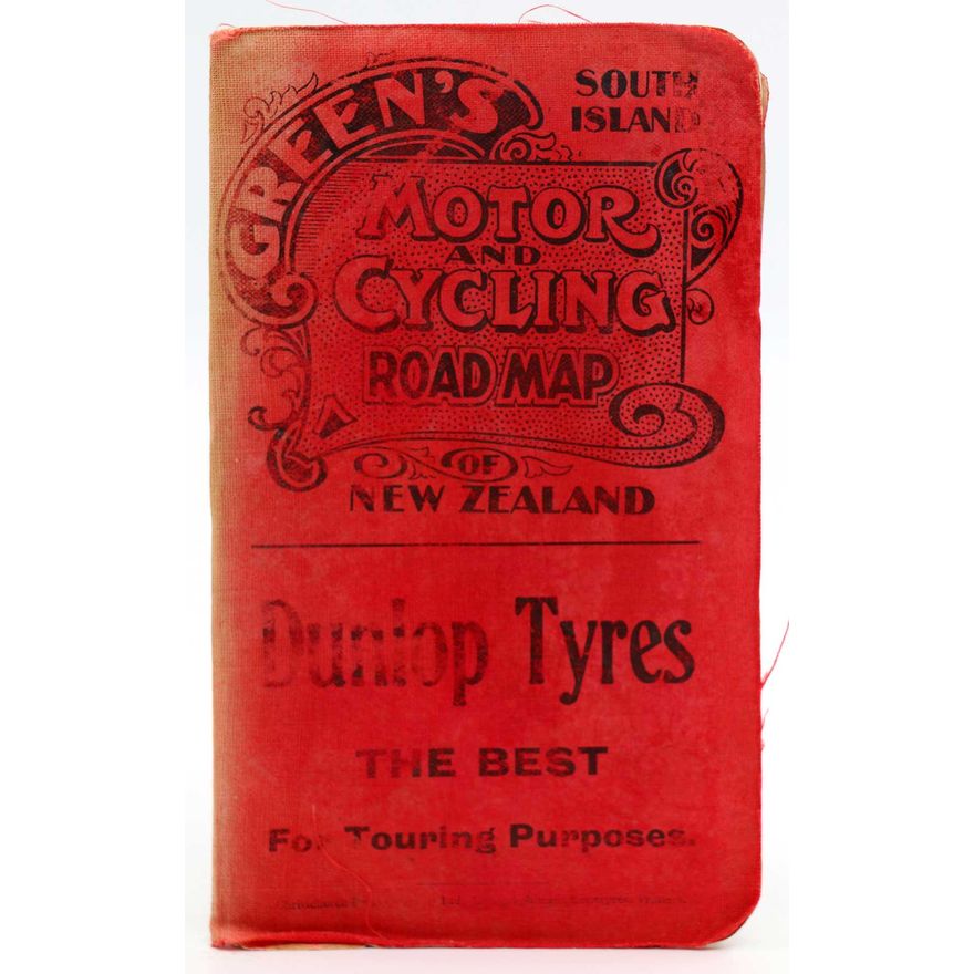 GREEN'S MOTOR & CYCLING ROAD MAP - of New Zealand, South Island