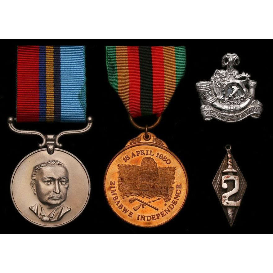 Pair: Sergeant D. J. Washbourne, Rhodesian Armoured Corps, late Light ...
